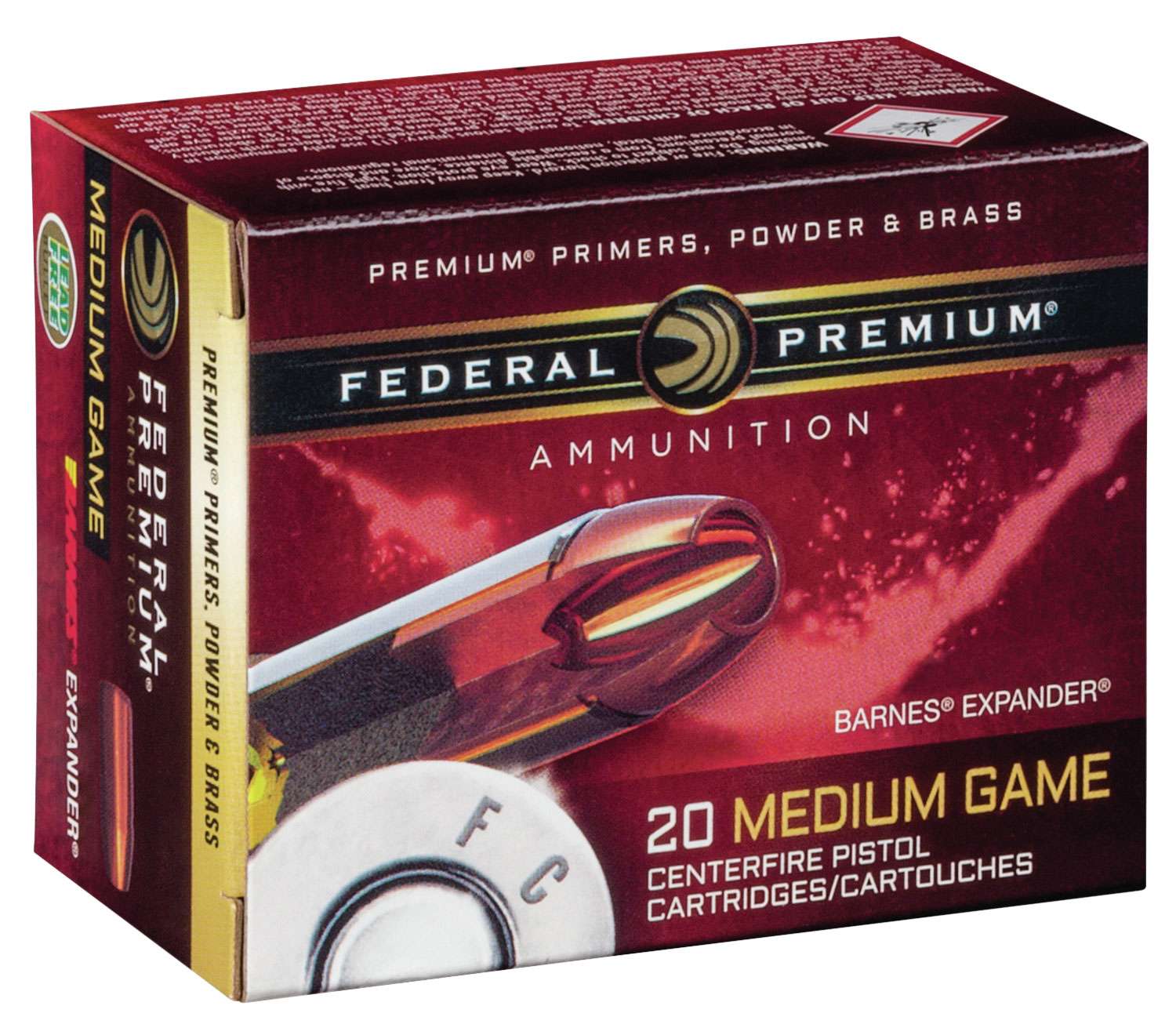 FED PREMIUM 454CAS 250GR BARNES EXP 20/10 - Ammunition